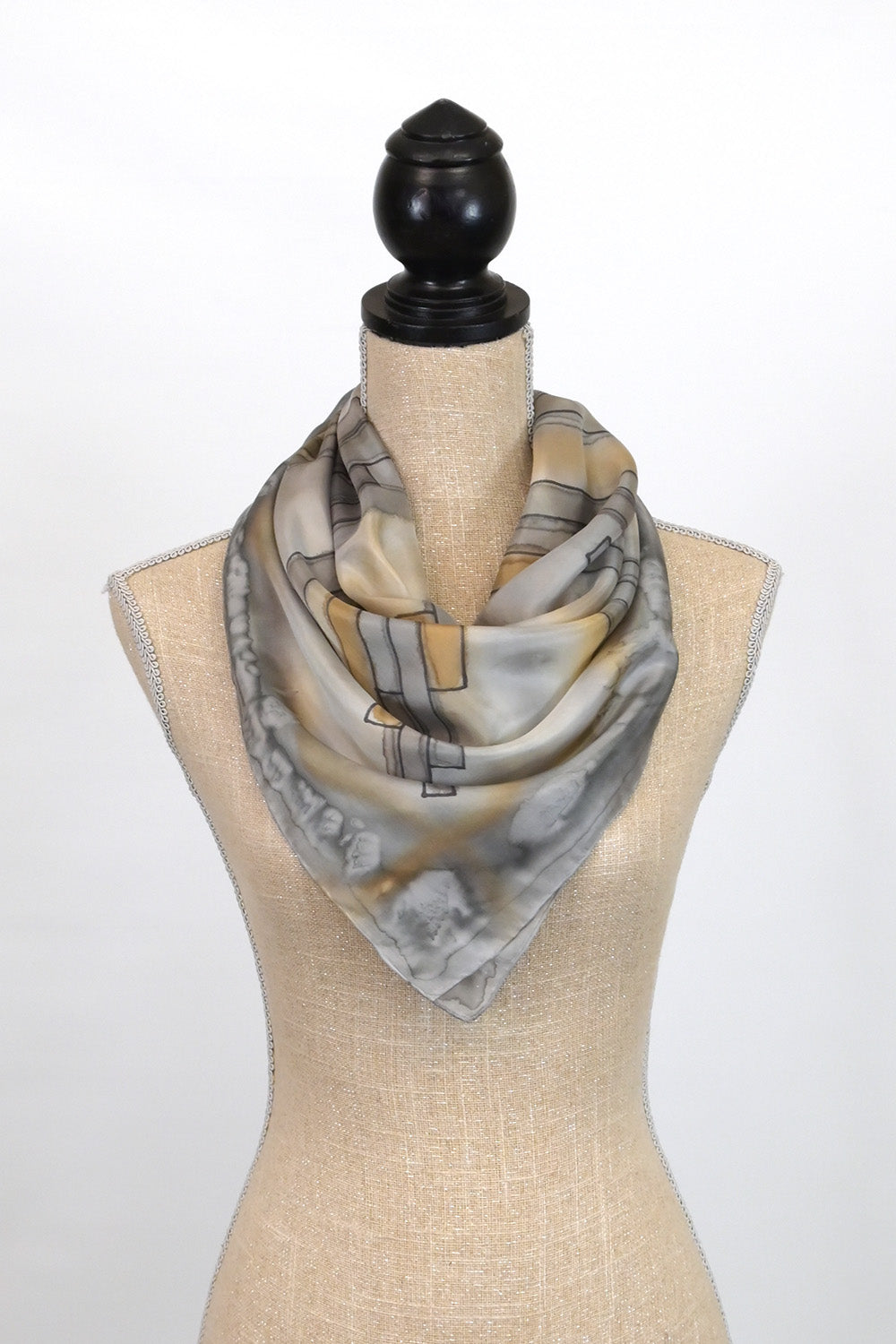 Square Silk Scarf with Abstract Modern Design | 31