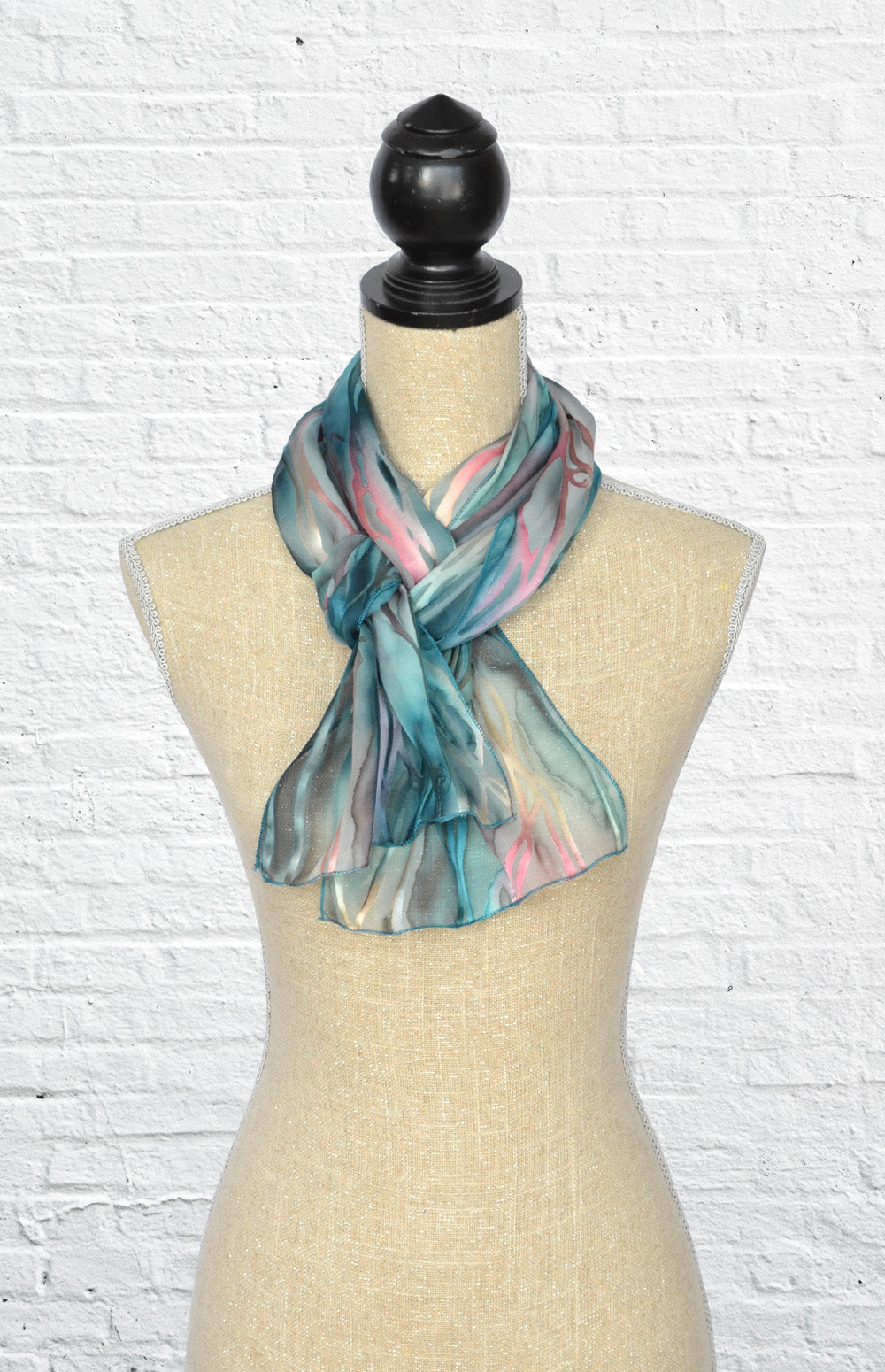 Etched Silk/Satin Scarf | 11"x60"