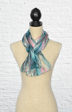 Etched Silk/Satin Scarf | 11"x60"