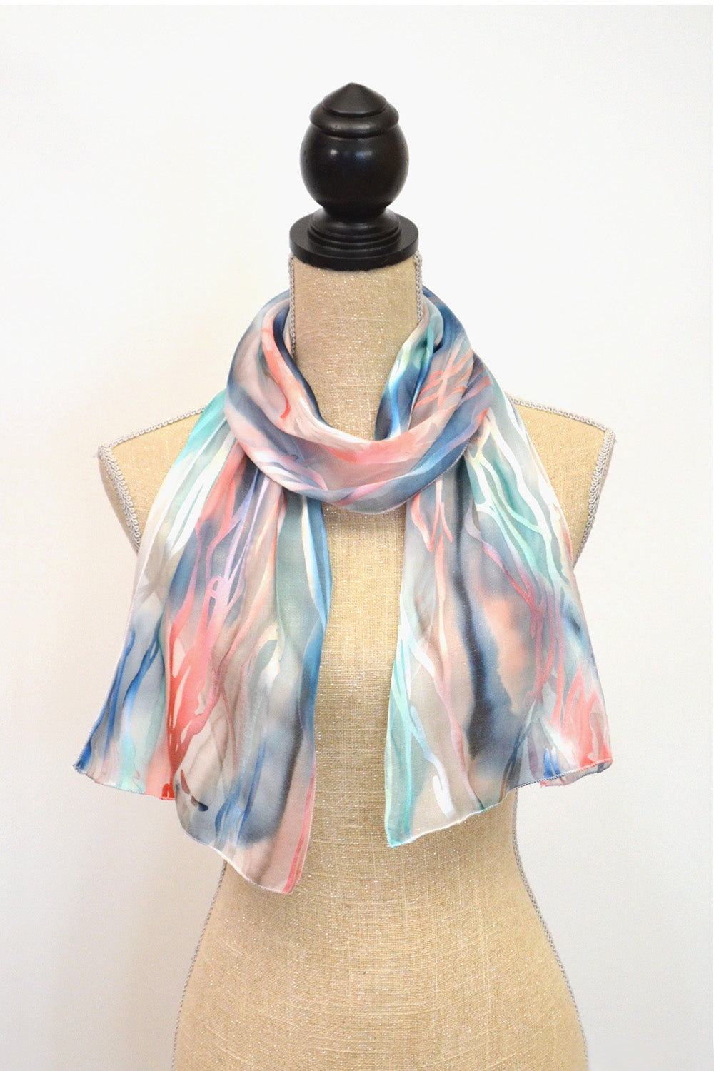 Etched Silk/Satin Scarf | 11"x60"