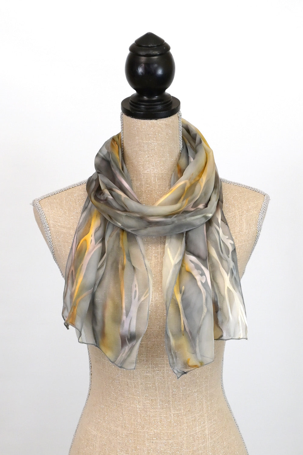 Etched Silk/Satin Scarf | 11"x60"