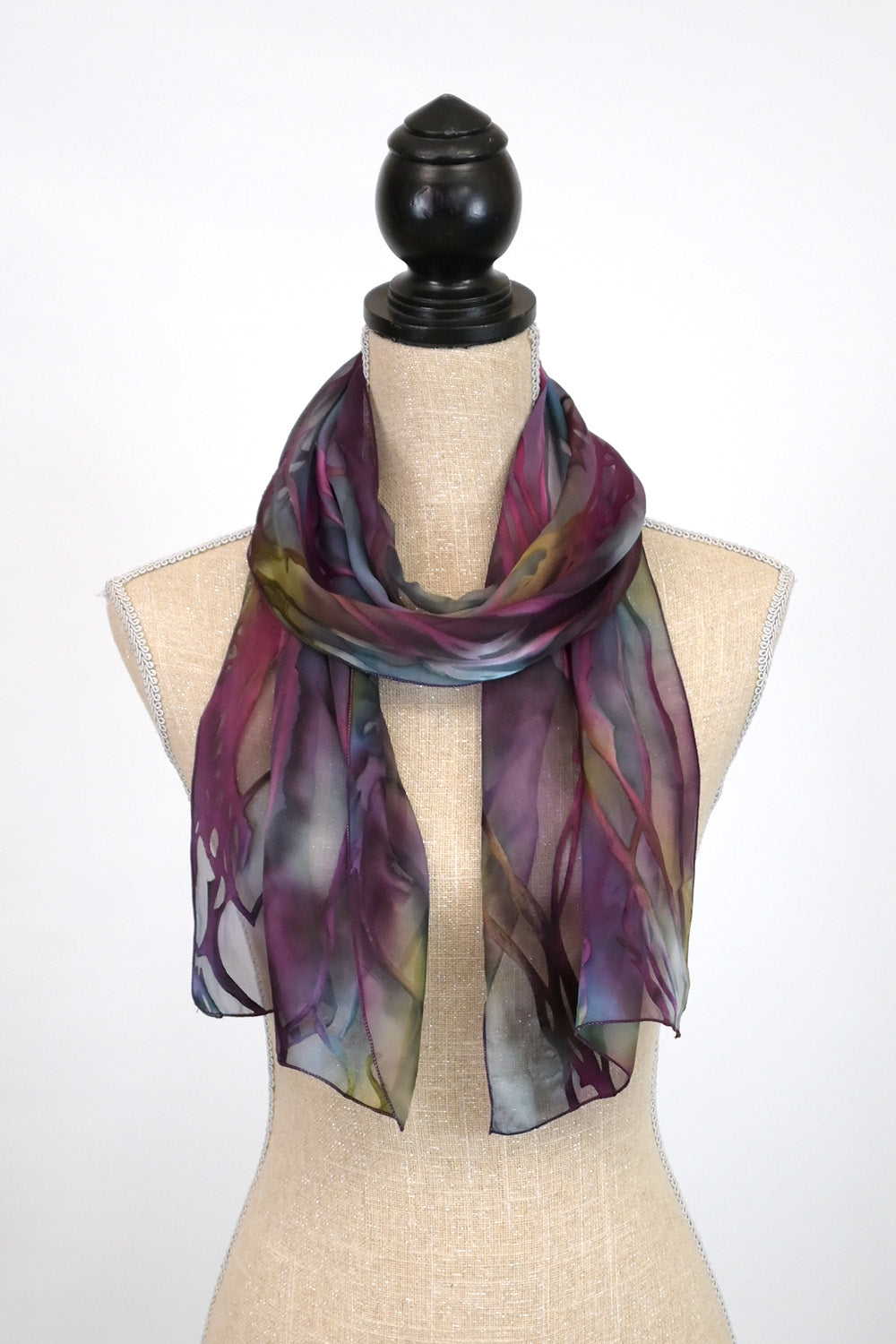 Etched Silk/Satin Scarf | 11"x60"