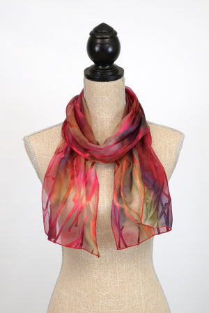 Etched Silk/Satin Scarf | 11"x60"