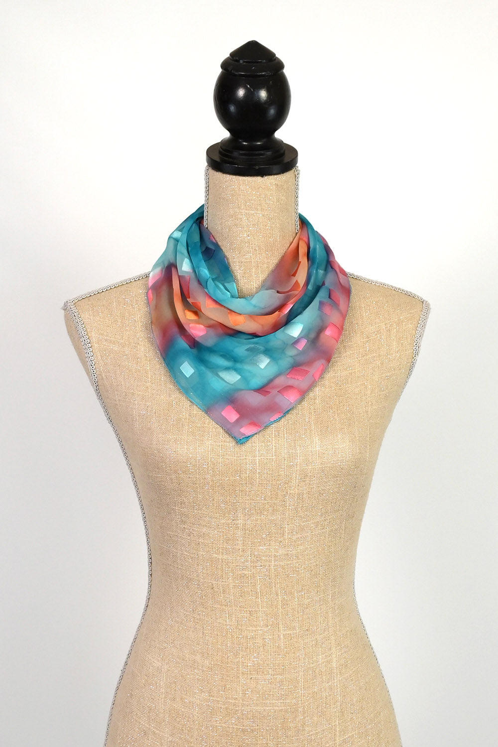 Etched Silk/Satin Bandana Scarf | 22"x22"