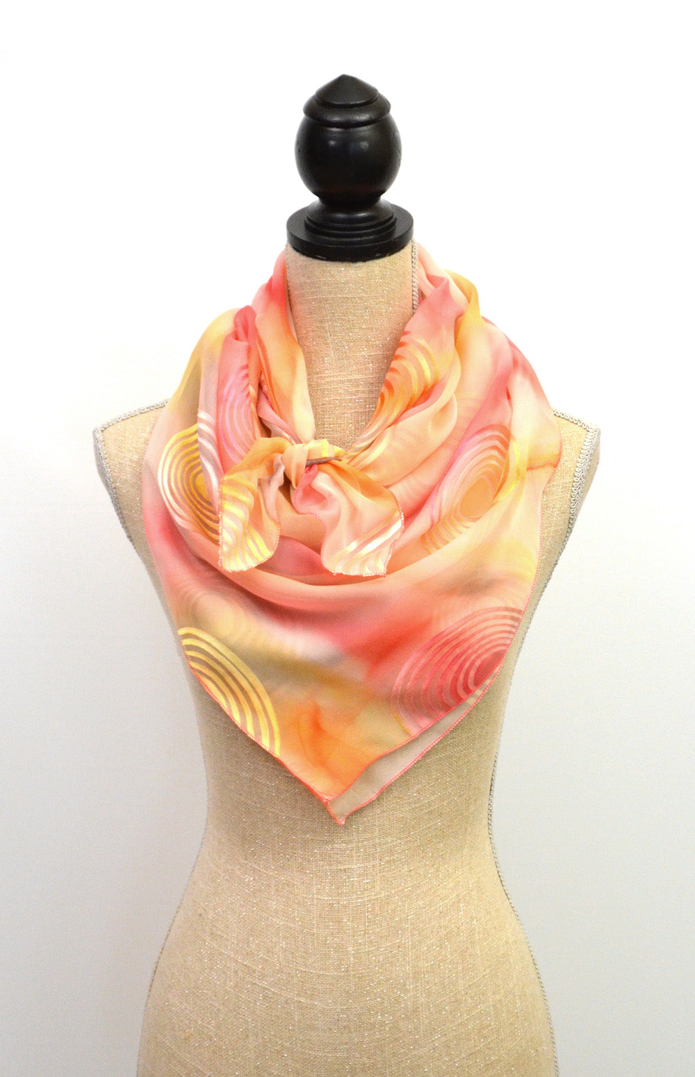 Large Square Etched Silk/Satin Scarf | 43"x43"