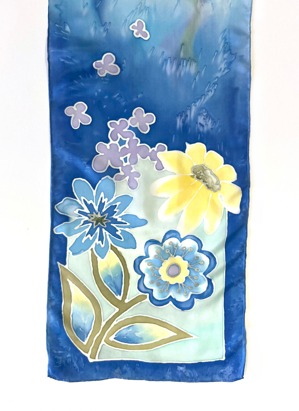 Retro Flowers Scarf | 8"x54"