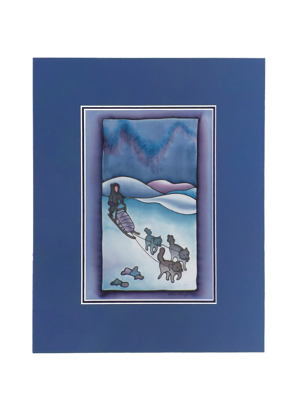 Dog Sled Matted Print | 11"x14"