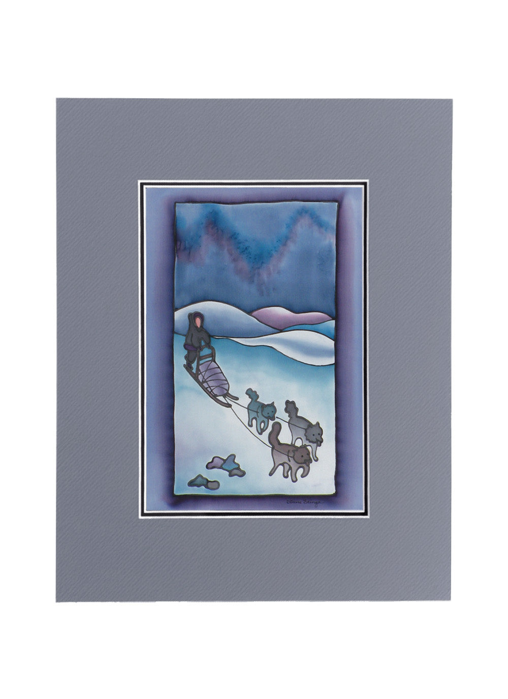 Dog Sled Matted Print | 11"x14"