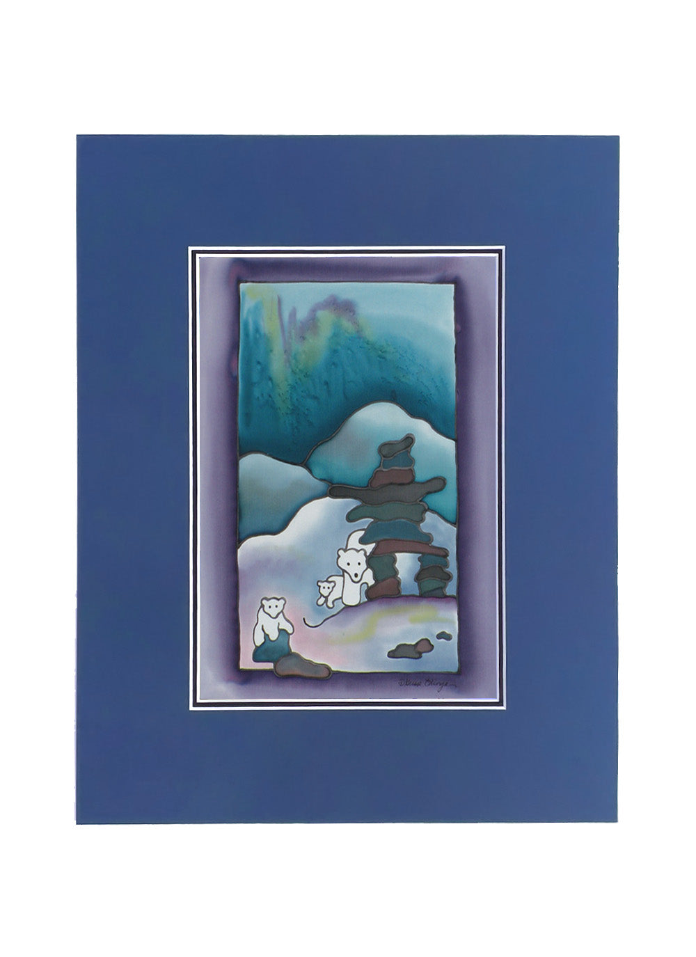 Inuksuk and Polar Bears Print | 11"x14"