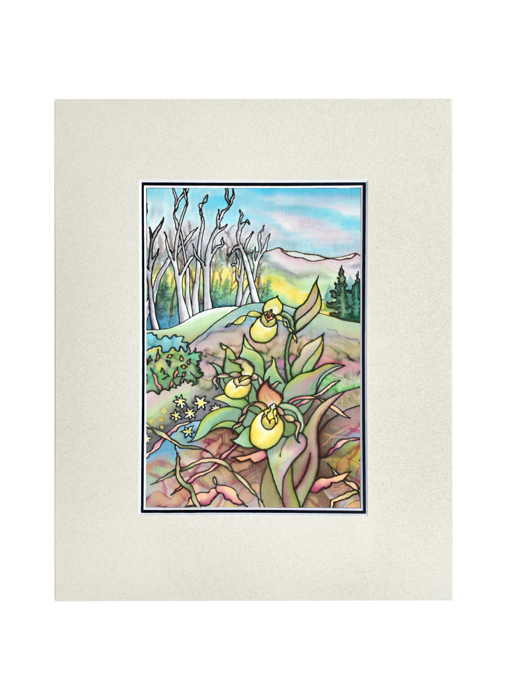 Yellow Lady Slipper Orchid Print / 11"x14"