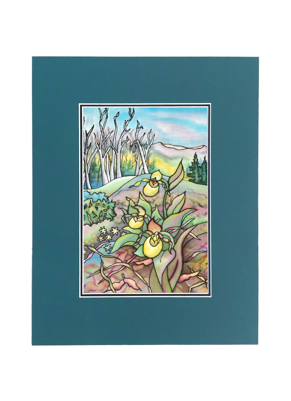 Yellow Lady Slipper Orchid Print / 11"x14"