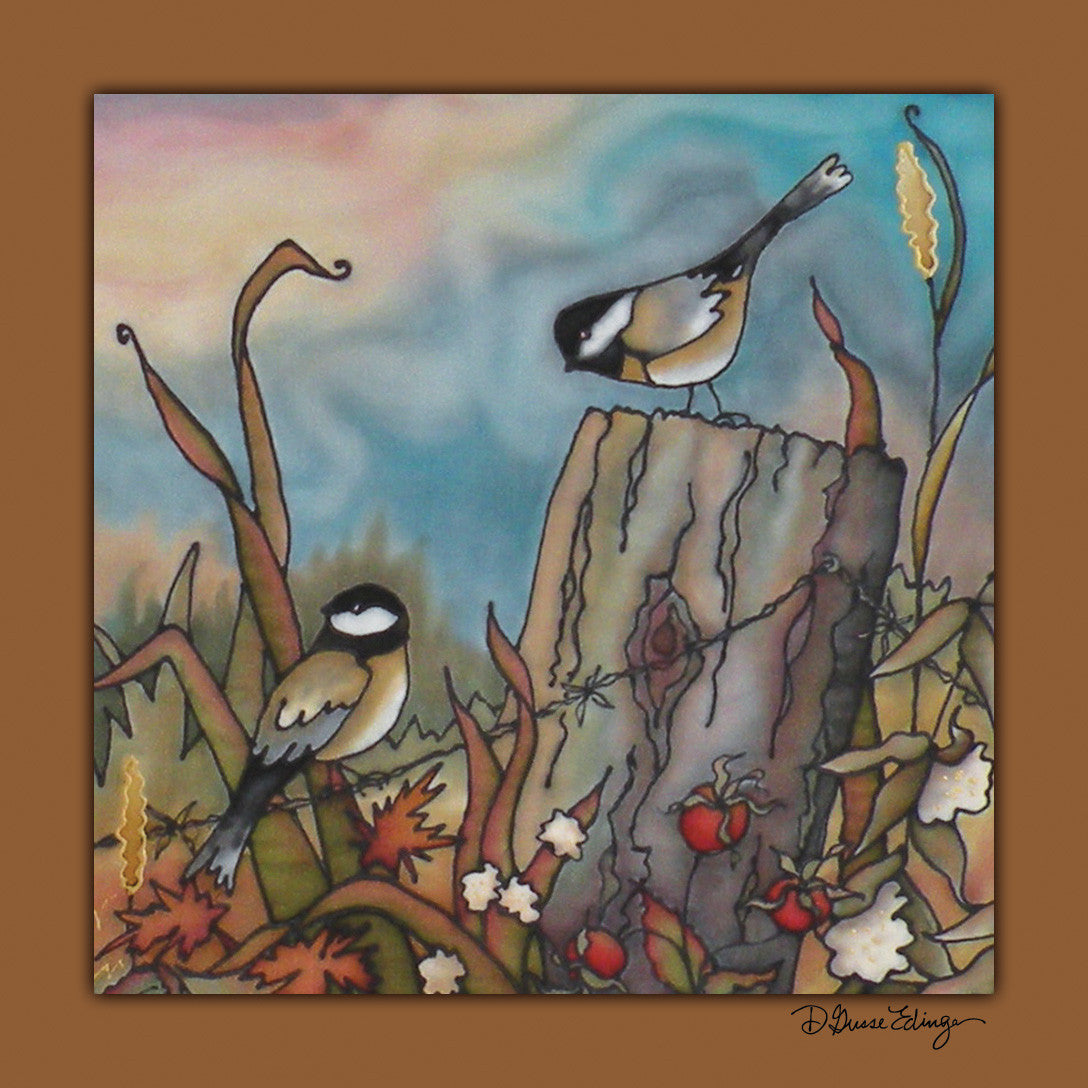 Chickadee Coasters | 3.5" Square