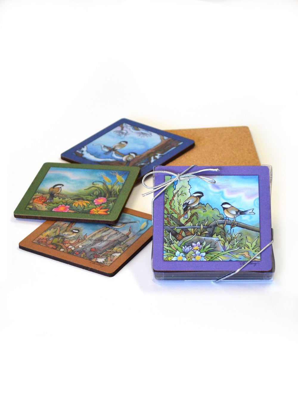 Chickadee Coasters | 3.5" Square
