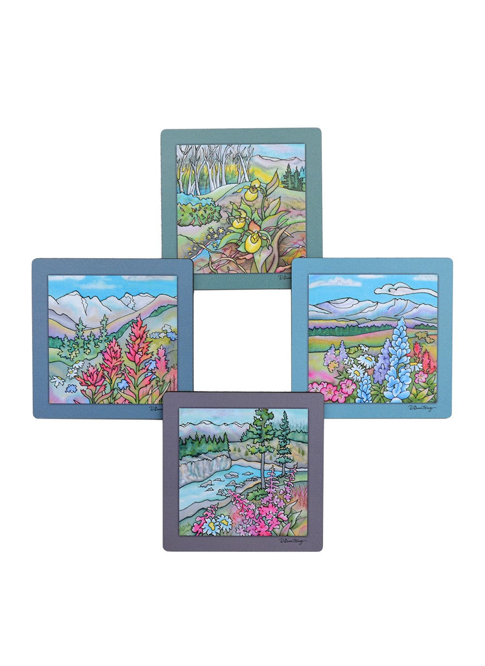 Wildflower Coasters | 3.5" Square