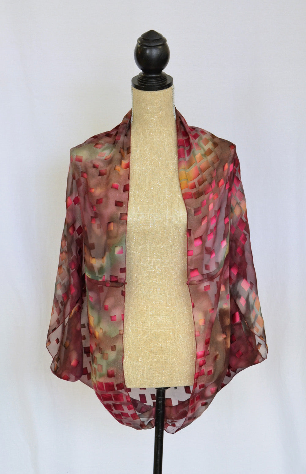 Silk-Satin "Cocoon" Coverup | 38" Length | Clearance