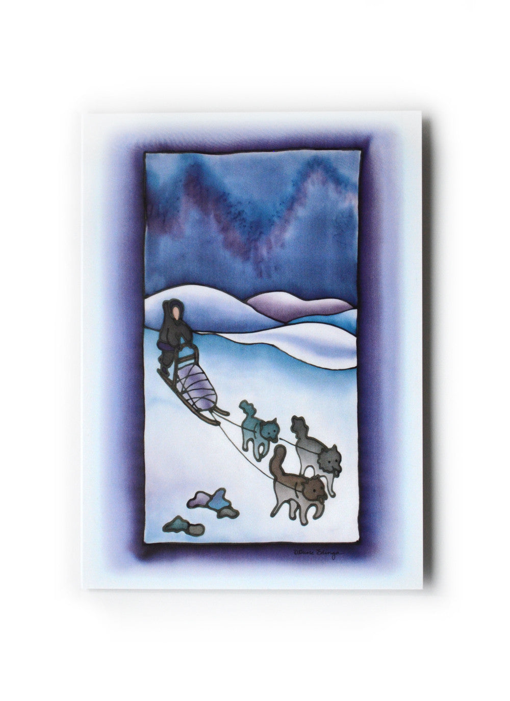 Dog Sled Art Card | 5" x 7"