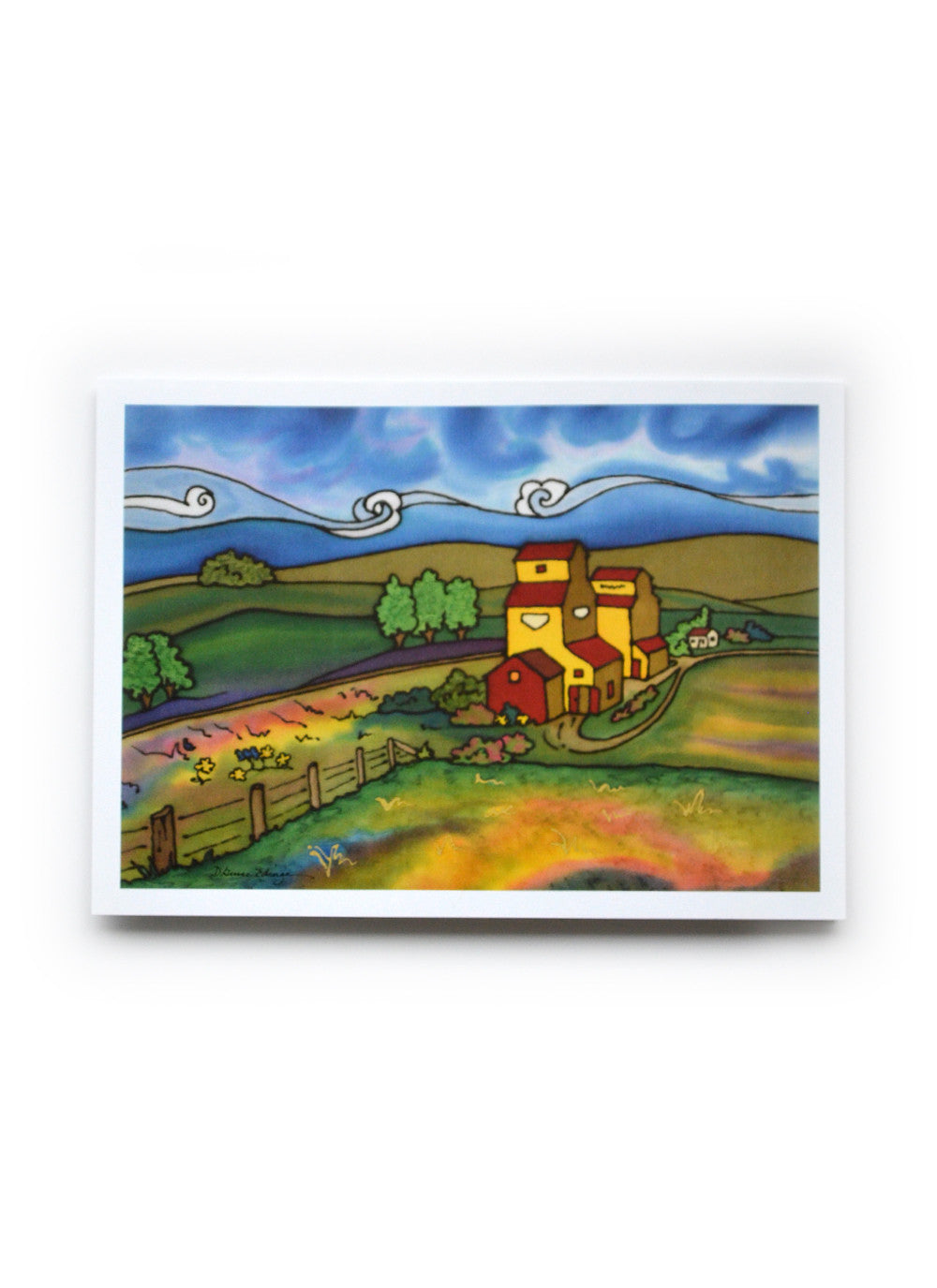 Grain Elevator Art Card | 7" x 5"