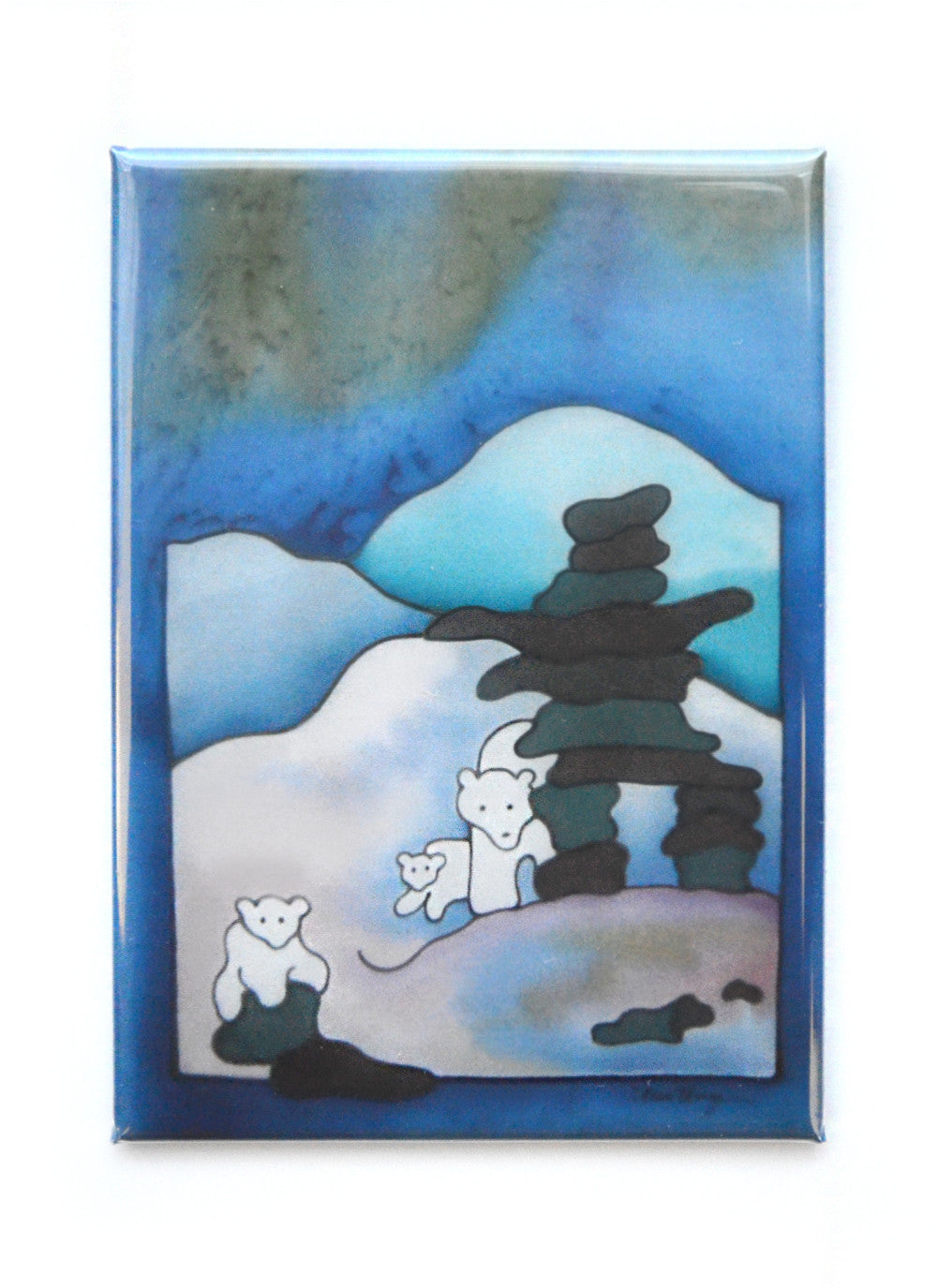Inuksuk and Polar Bears Magnet | 2.5"x3.5"