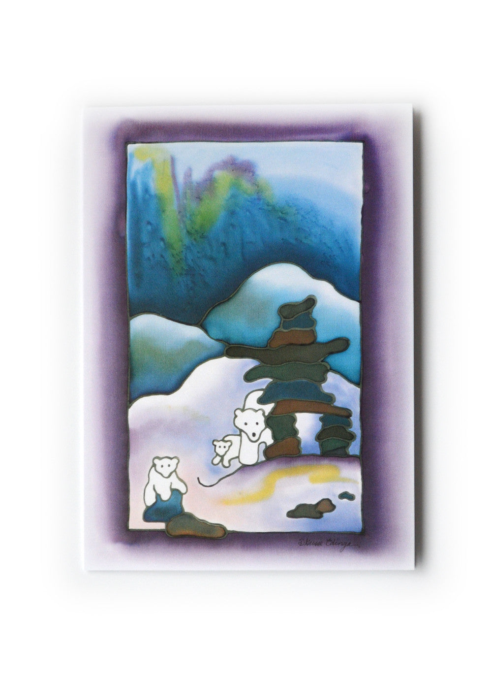 Inuksuk and Polar Bears Art Card | 5" x 7"