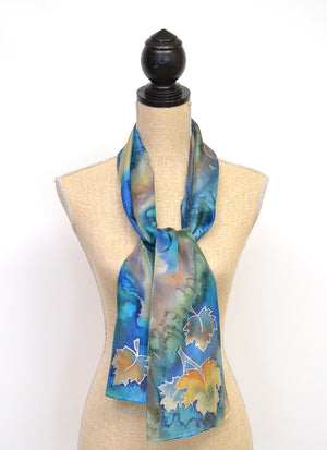 Maple Leaves Scarf | 8"x54"