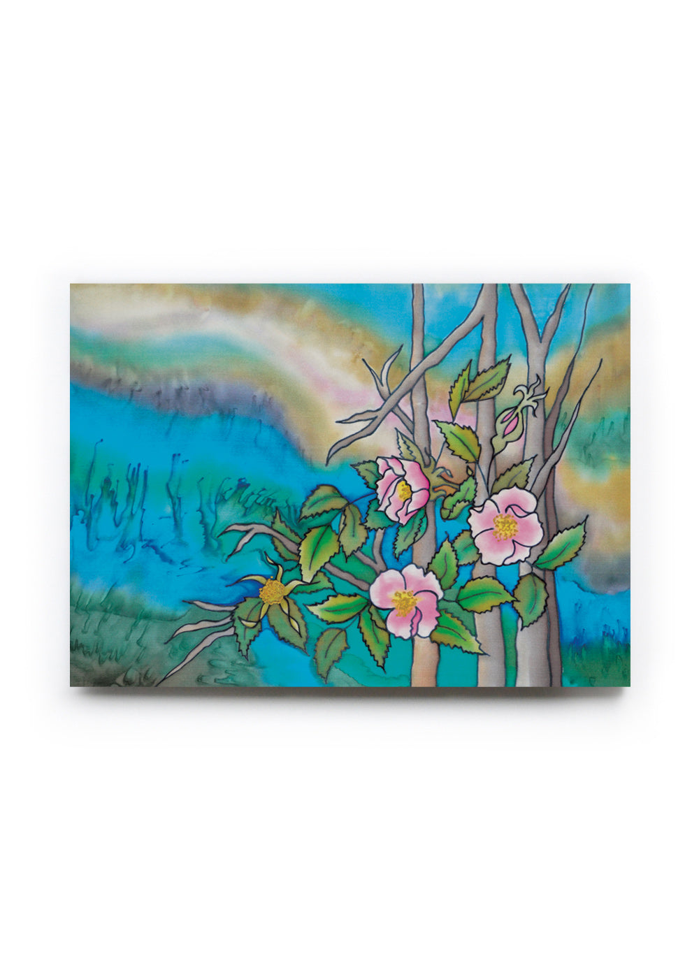 Prairie Dusk Wild Roses Art Card | 7" x 5"