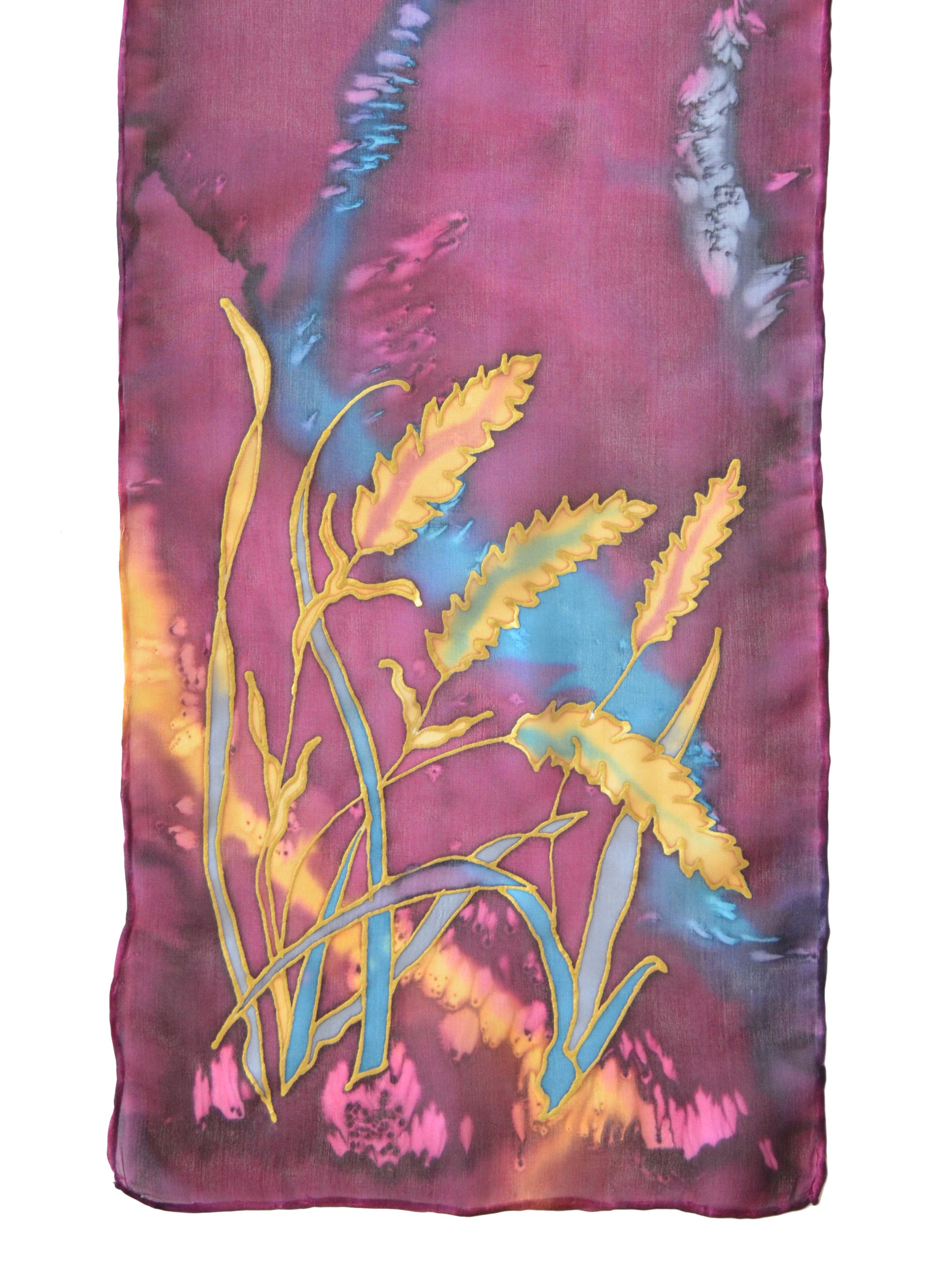 Wheat Fronds Scarf | 8" x 54"