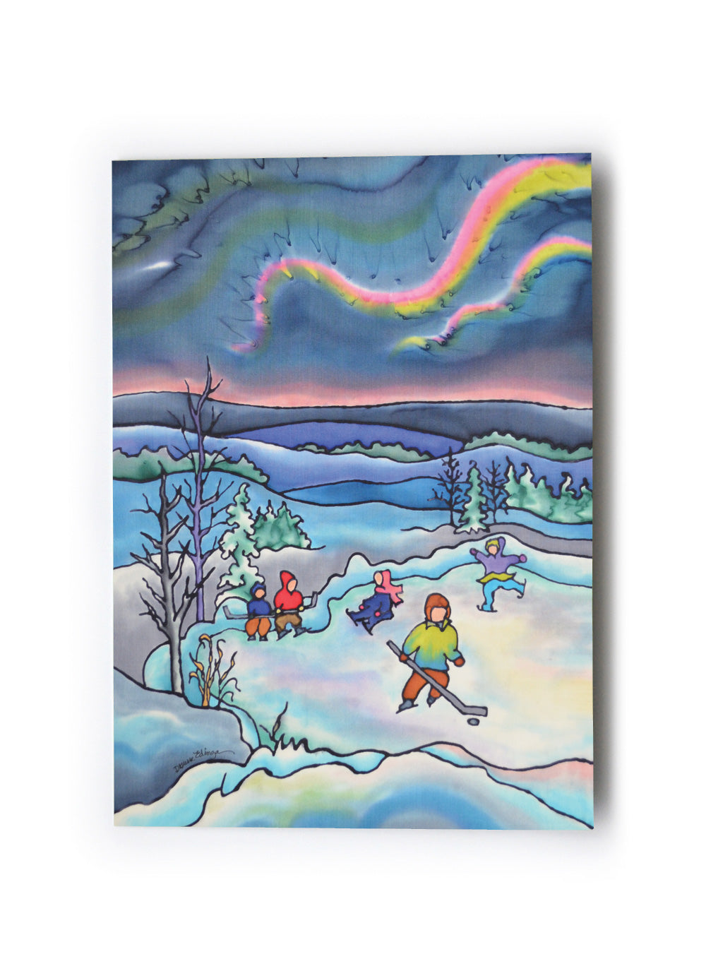 Winter Fun - Skating Art Card | 5" x 7"