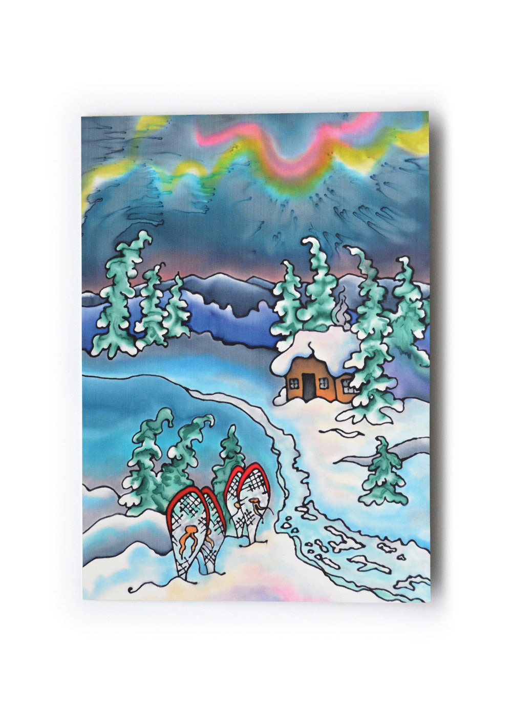 Winter Fun - Snowshoeing Art Card | 5" x 7"