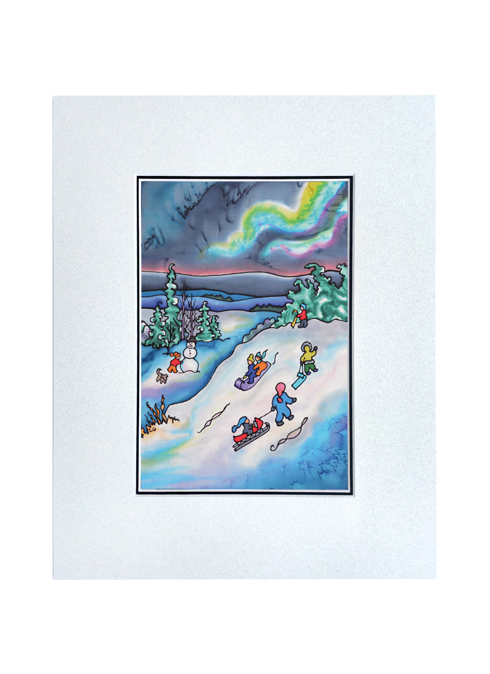 Winter Fun - Tobogganing Print | 11"x14"